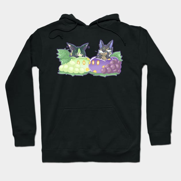 Cyno & Tighnari Grape Ice creams Hoodie by ArachanShop